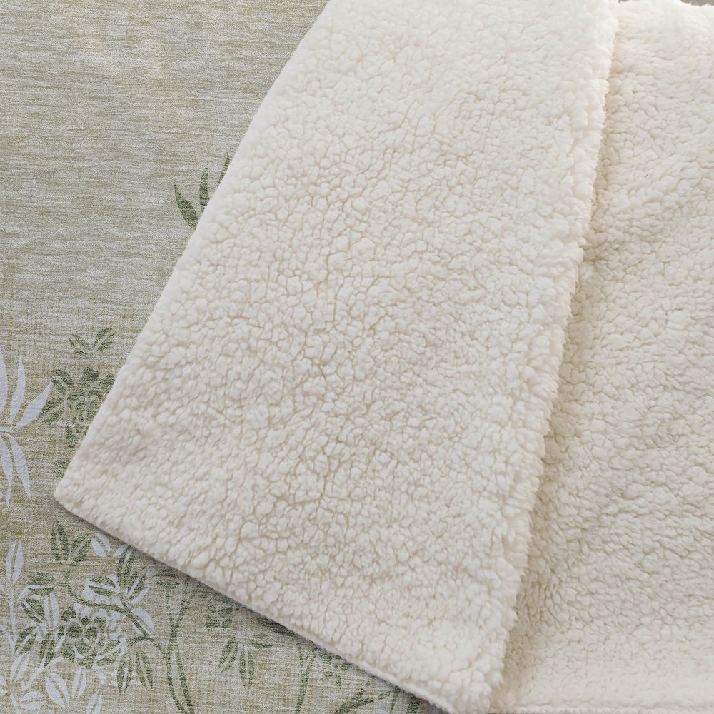 Premium Machine Washable ASB673 Khaki 50" x 70" Sherpa Throw Blanket