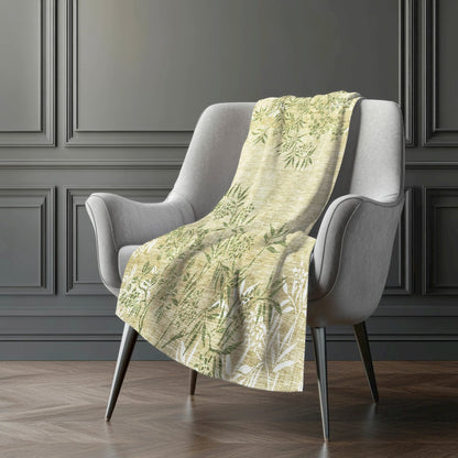 Premium Machine Washable ASB673 Khaki 50" x 70" Sherpa Throw Blanket