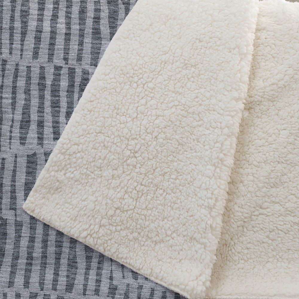 Premium Machine Washable ASB674 Charcoal 50" x 70" Sherpa Throw Blanket