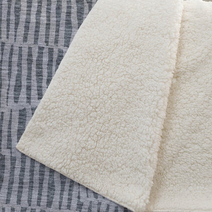 Premium Machine Washable ASB674 Charcoal 50" x 70" Sherpa Throw Blanket