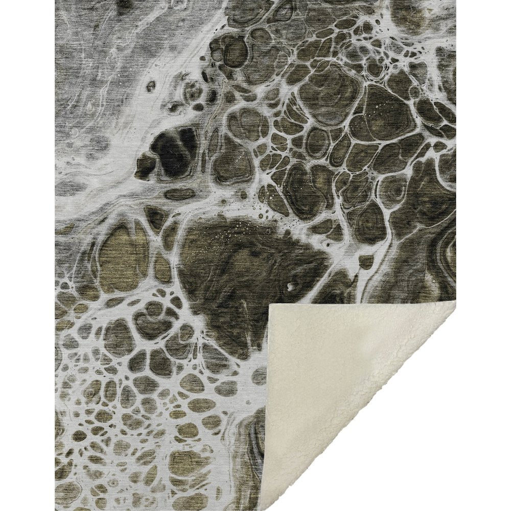 Premium Machine Washable ASB682 Chocolate 50" x 70" Sherpa Throw Blanket