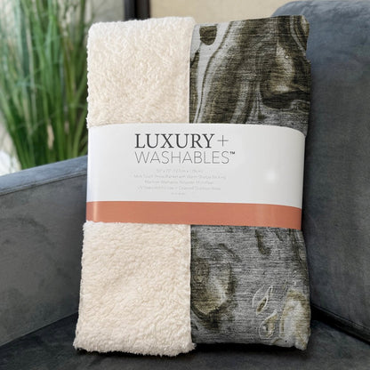 Premium Machine Washable ASB682 Chocolate 50" x 70" Sherpa Throw Blanket