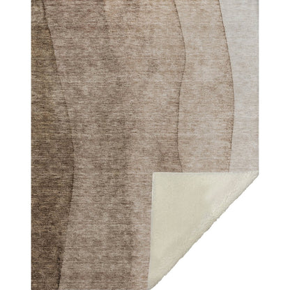Premium Machine Washable ASB690 Brown 50" x 70" Sherpa Throw Blanket