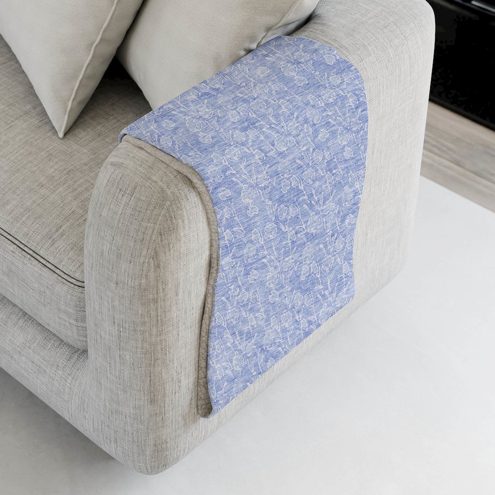 Premium Machine Washable ASB691 Denim 50" x 70" Sherpa Throw Blanket