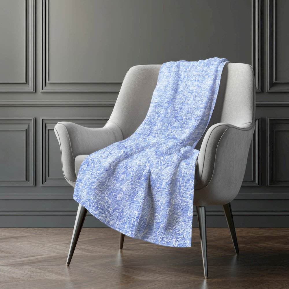 Premium Machine Washable ASB691 Denim 50" x 70" Sherpa Throw Blanket