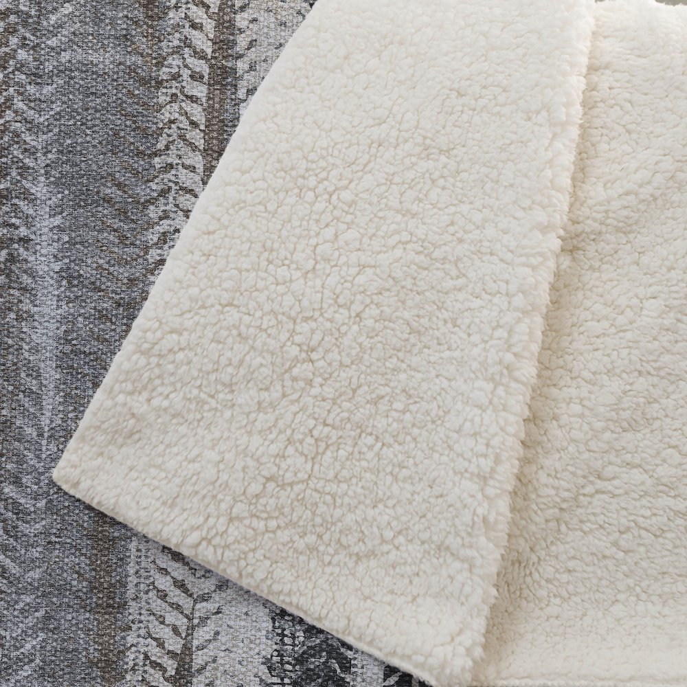 Premium Machine Washable ASB693 Brown 50" x 70" Sherpa Throw Blanket