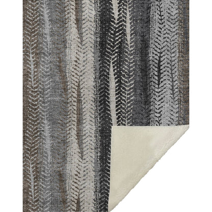 Premium Machine Washable ASB693 Brown 50" x 70" Sherpa Throw Blanket