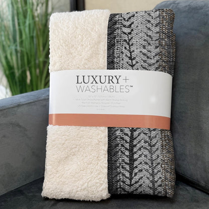 Premium Machine Washable ASB693 Brown 50" x 70" Sherpa Throw Blanket