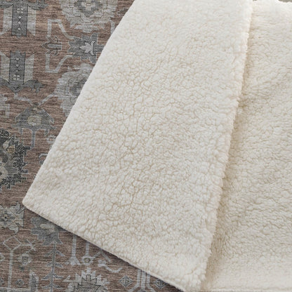 Premium Machine Washable ASB697 Paprika 50" x 70" Sherpa Throw Blanket