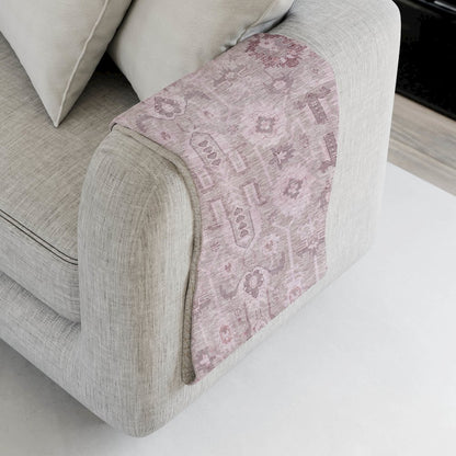 Premium Machine Washable ASB697 Pink 50" x 70" Sherpa Throw Blanket
