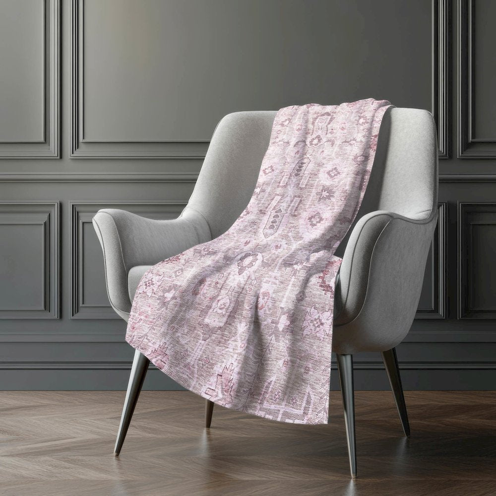 Premium Machine Washable ASB697 Pink 50" x 70" Sherpa Throw Blanket