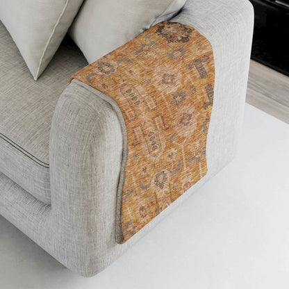 Premium Machine Washable ASB697 Terracotta 50" x 70" Sherpa Throw Blanket