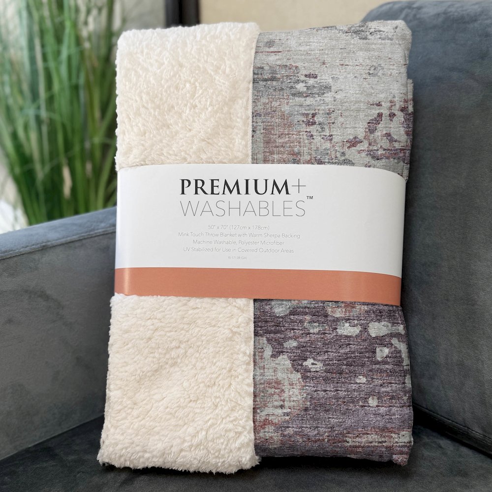 Premium Machine Washable ASB69 Pink 50" x 70" Sherpa Throw Blanket