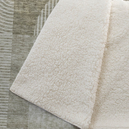 Premium Machine Washable ASB711 Taupe 50" x 70" Sherpa Throw Blanket