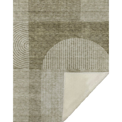 Premium Machine Washable ASB711 Taupe 50" x 70" Sherpa Throw Blanket