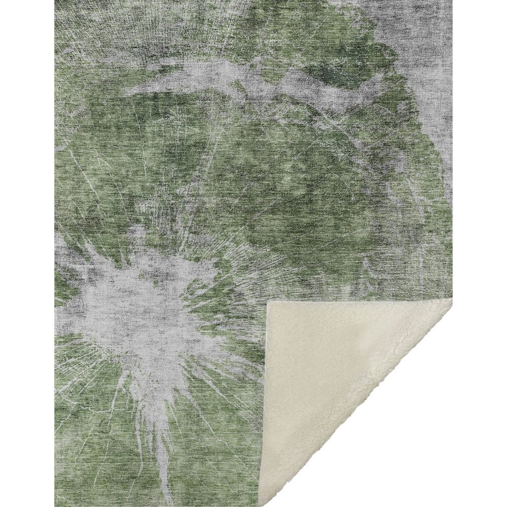 Premium Machine Washable ASB719 Aloe 50" x 70" Sherpa Throw Blanket