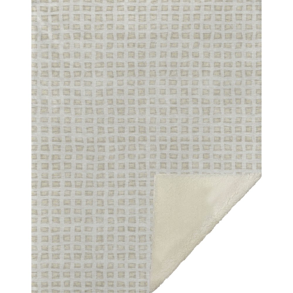 Premium Machine Washable ASB727 Ivory 50" x 70" Sherpa Throw Blanket