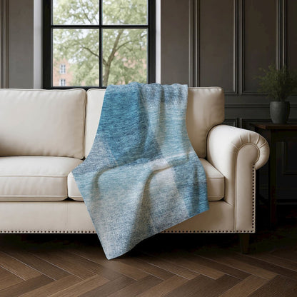 Premium Machine Washable ASB742 Denim 50" x 70" Sherpa Throw Blanket