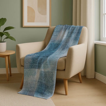 Premium Machine Washable ASB742 Denim 50" x 70" Sherpa Throw Blanket
