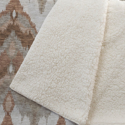 Premium Machine Washable ASB743 Paprika 50" x 70" Sherpa Throw Blanket