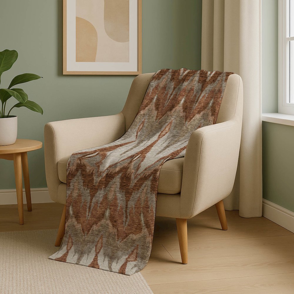 Premium Machine Washable ASB743 Paprika 50" x 70" Sherpa Throw Blanket