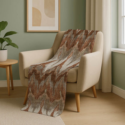 Premium Machine Washable ASB743 Paprika 50" x 70" Sherpa Throw Blanket