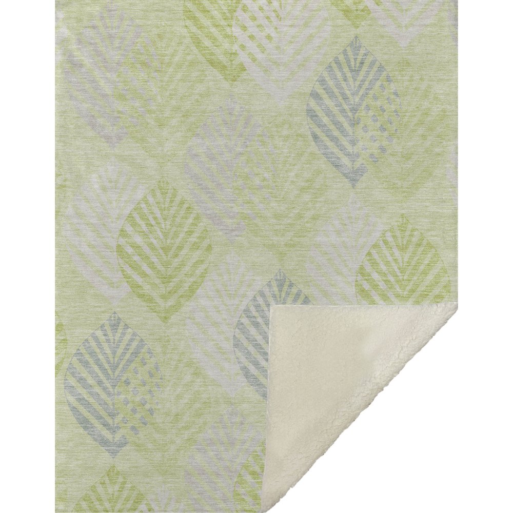 Premium Machine Washable ASB744 Aloe 50" x 70" Sherpa Throw Blanket