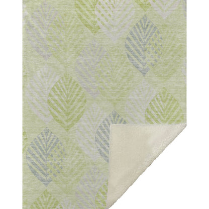Premium Machine Washable ASB744 Aloe 50" x 70" Sherpa Throw Blanket