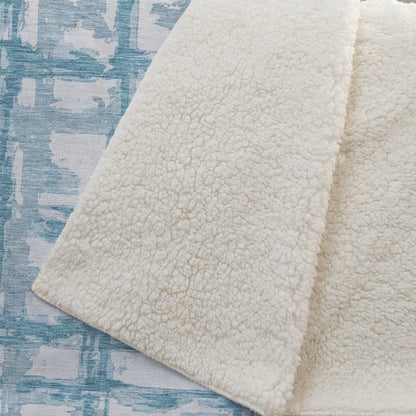 Premium Machine Washable ASB745 Teal 50" x 70" Sherpa Throw Blanket