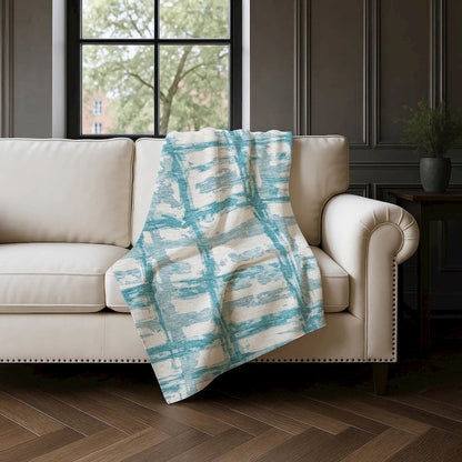 Premium Machine Washable ASB745 Teal 50" x 70" Sherpa Throw Blanket