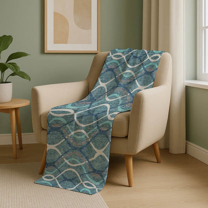 Premium Machine Washable ASB757 Teal 50" x 70" Sherpa Throw Blanket