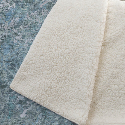 Premium Machine Washable ASB768 Sage 50" x 70" Sherpa Throw Blanket
