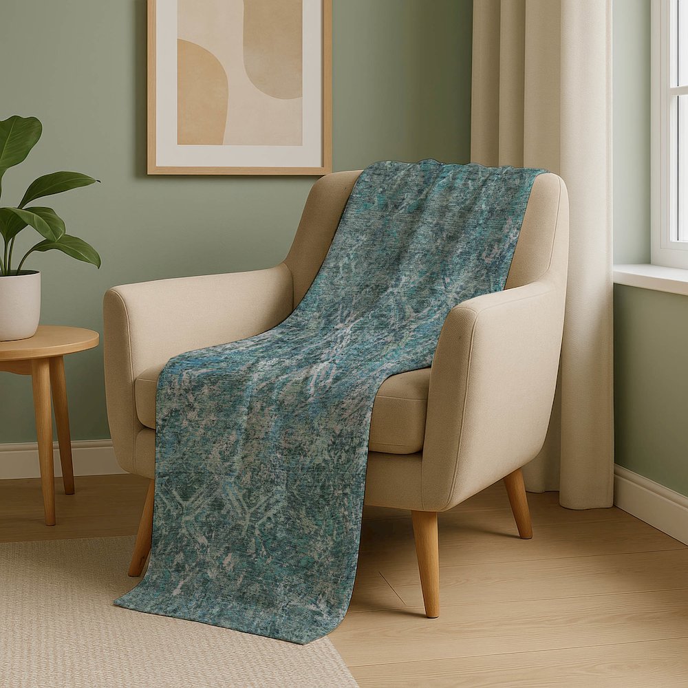 Premium Machine Washable ASB768 Sage 50" x 70" Sherpa Throw Blanket
