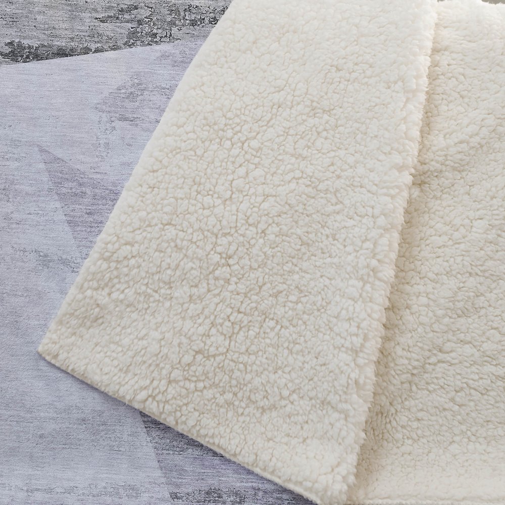 Premium Machine Washable ASB770 Purple 50" x 70" Sherpa Throw Blanket