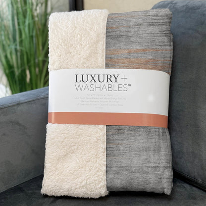 Premium Machine Washable ASB793 Salmon 50" x 70" Sherpa Throw Blanket