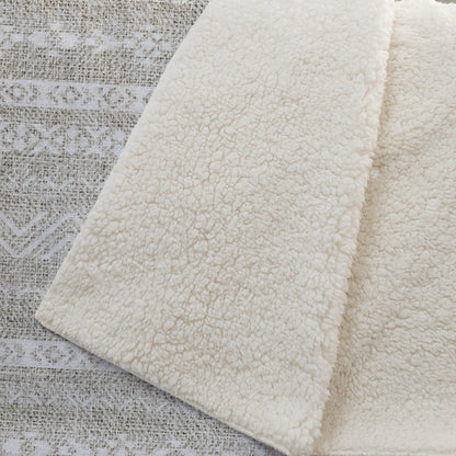 Premium Machine Washable ASB803 Beige 50" x 70" Sherpa Throw Blanket