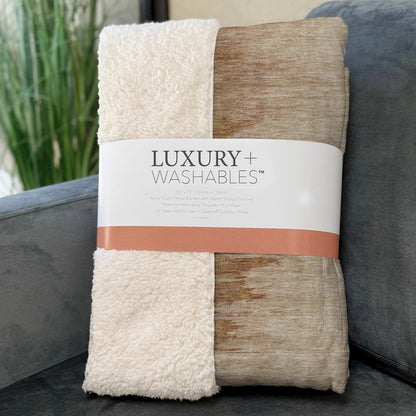 Premium Machine Washable ASB806 Salmon 50" x 70" Sherpa Throw Blanket
