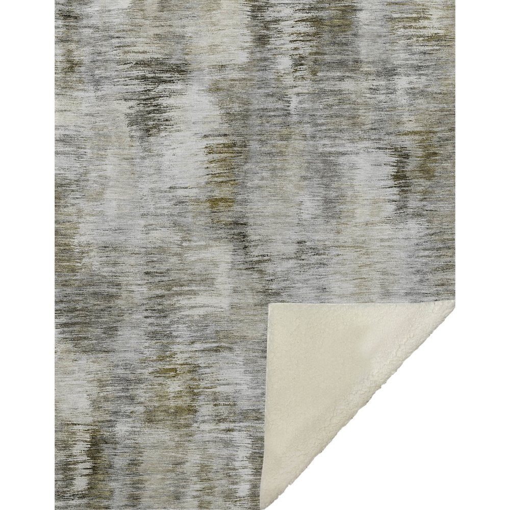 Premium Machine Washable ASB813 Mocha 50" x 70" Sherpa Throw Blanket