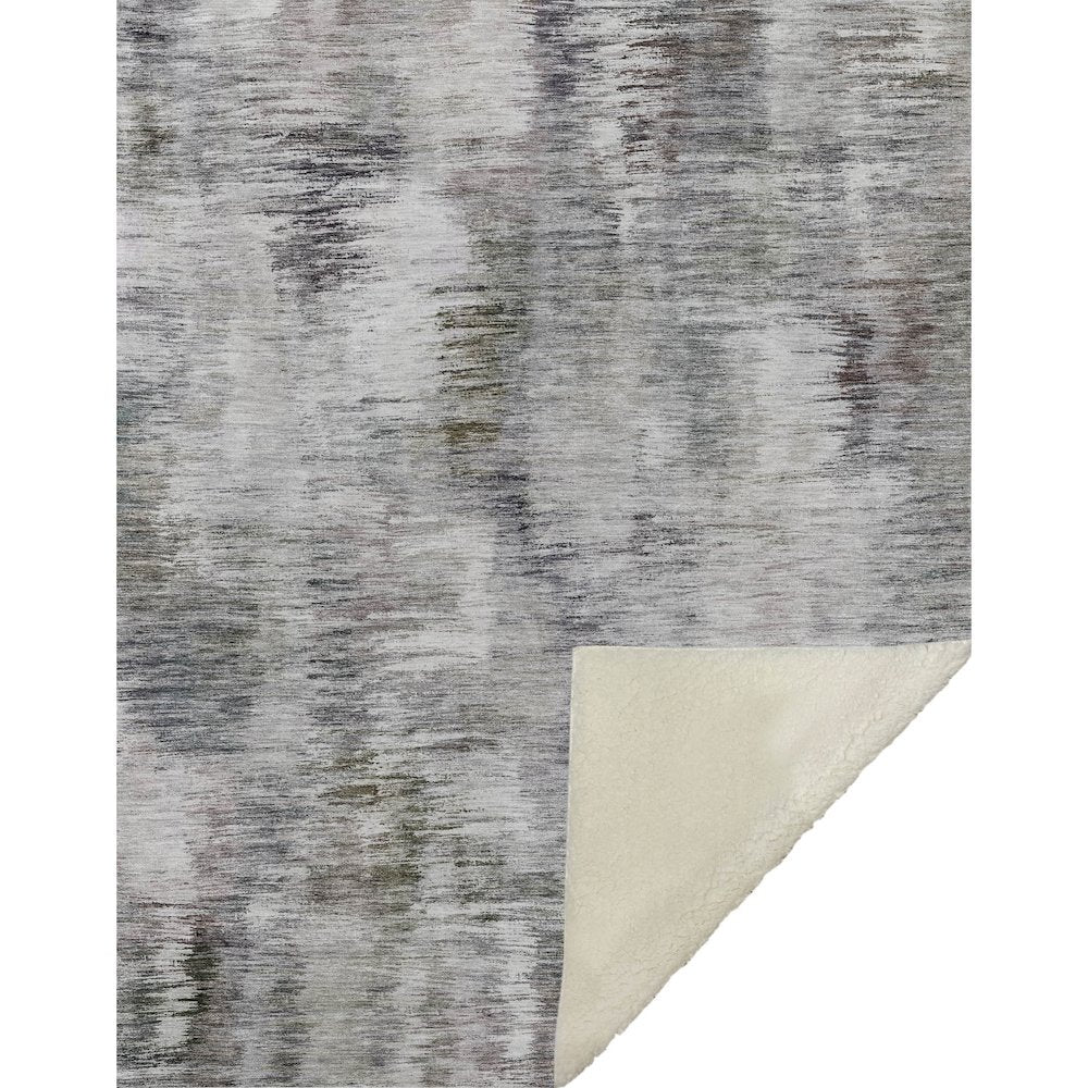 Premium Machine Washable ASB813 Taupe 50" x 70" Sherpa Throw Blanket