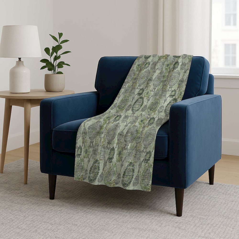 Premium Machine Washable ASB821 Green 50" x 70" Sherpa Throw Blanket