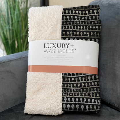 Premium Machine Washable ASB823 Taupe 50" x 70" Sherpa Throw Blanket