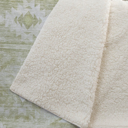 Premium Machine Washable ASB837 Sage 50" x 70" Sherpa Throw Blanket