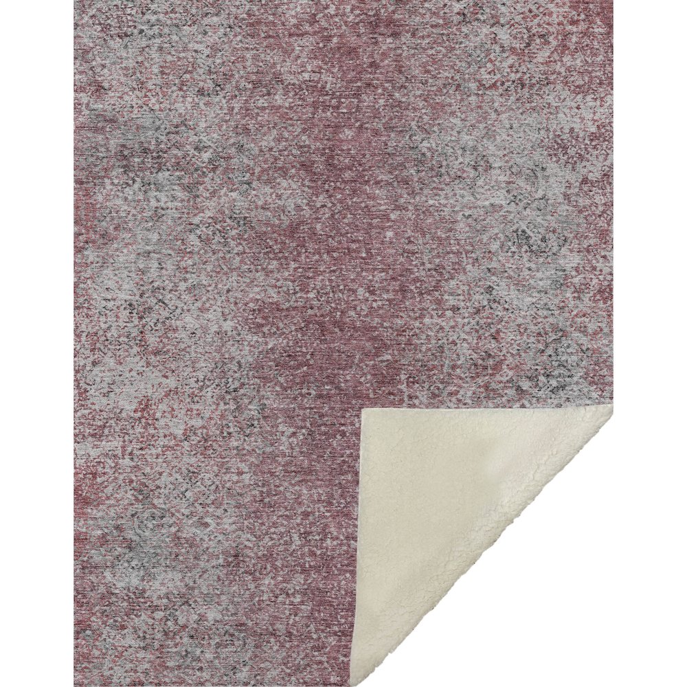 Premium Machine Washable ASB840 Merlot 50" x 70" Sherpa Throw Blanket