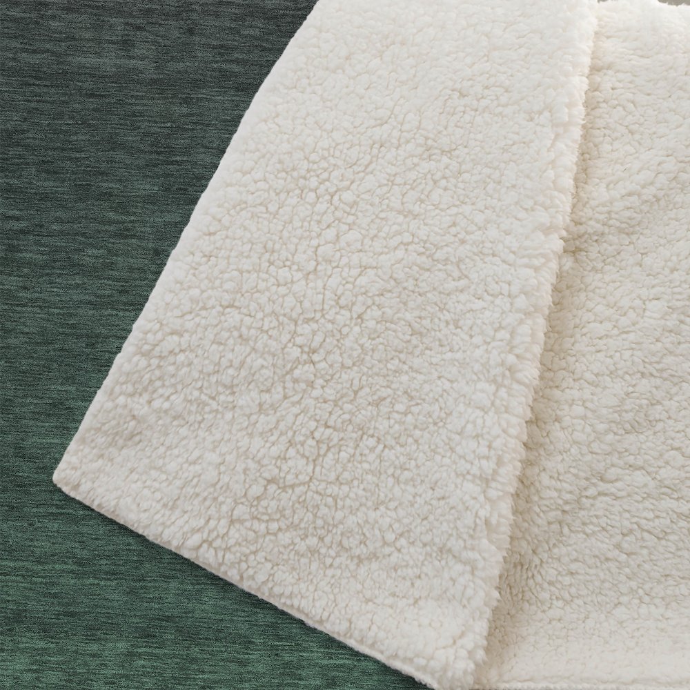 Premium Machine Washable ASB844 Emerald 50" x 70" Sherpa Throw Blanket
