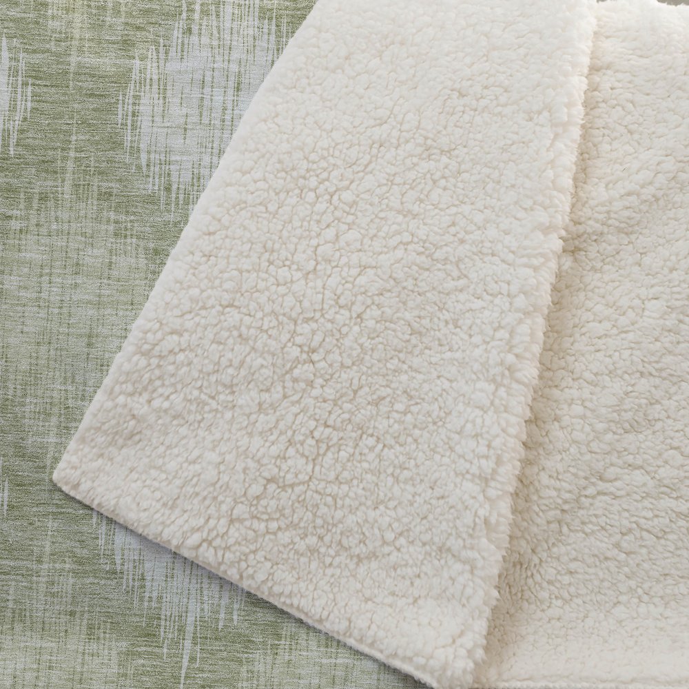 Premium Machine Washable ASB849 Aloe 50" x 70" Sherpa Throw Blanket