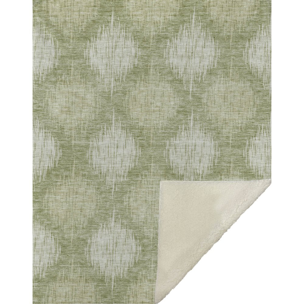 Premium Machine Washable ASB849 Aloe 50" x 70" Sherpa Throw Blanket