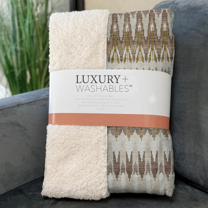 Premium Machine Washable ASB860 Brown 50" x 70" Sherpa Throw Blanket