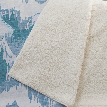Premium Machine Washable ASB865 Teal 50" x 70" Sherpa Throw Blanket