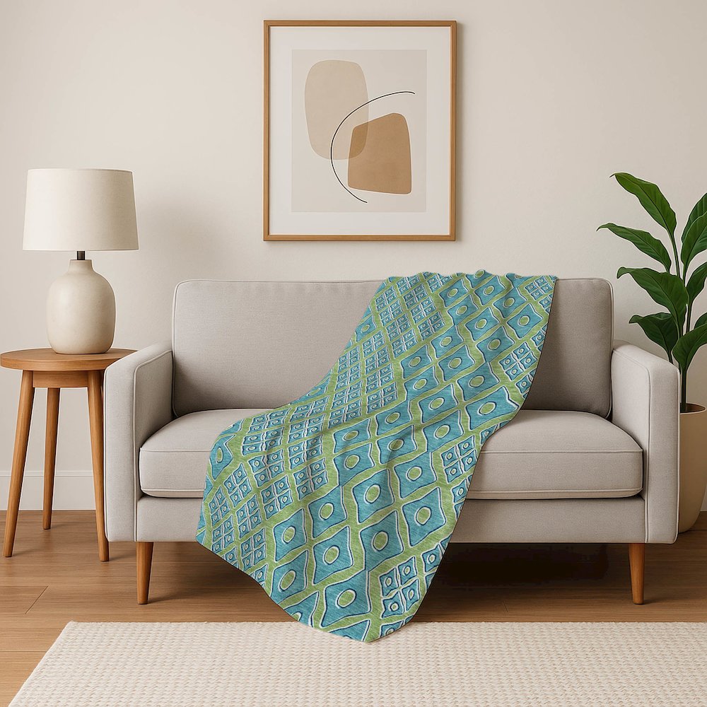 Premium Machine Washable ASB866 Aloe 50" x 70" Sherpa Throw Blanket