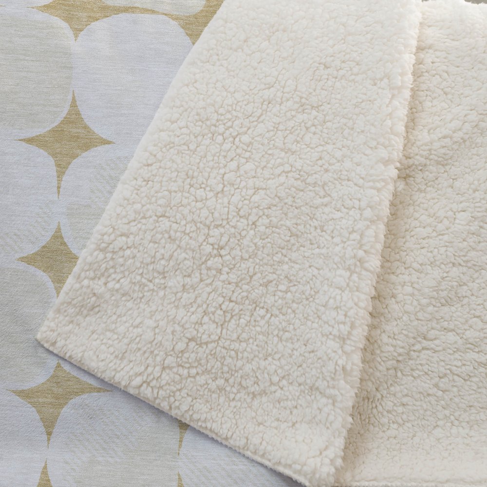 Premium Machine Washable ASB870 Gold 50" x 70" Sherpa Throw Blanket